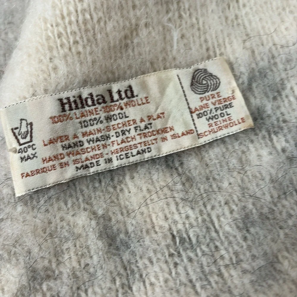 Icelandic Pure wool Vintage Scarf by Hilda Ltd.